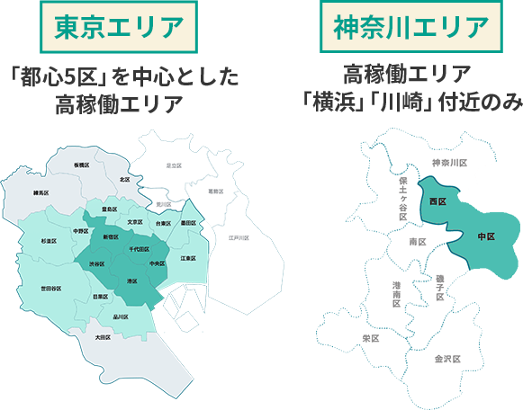 東京エリア神奈川エリア